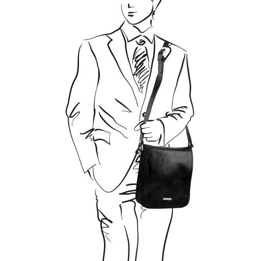 TL Messenger - Sac bandoulière en cuir 2 compartiments