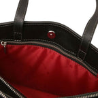 Palermo - Leather briefcase 3 compartments for women