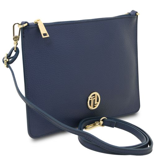 Diva - Leather clutch with chain strap