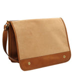 TL Messenger - Two compartments leather shoulder bag - Large size
