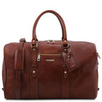 TL Voyager - Leather travel bag with front pocket