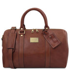 TL Voyager - Sac de voyage en cuir avec poche à l'arrière - Petit modèle