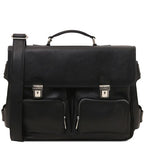 Ventimiglia - Leather multi compartment TL SMART briefcase with front pockets