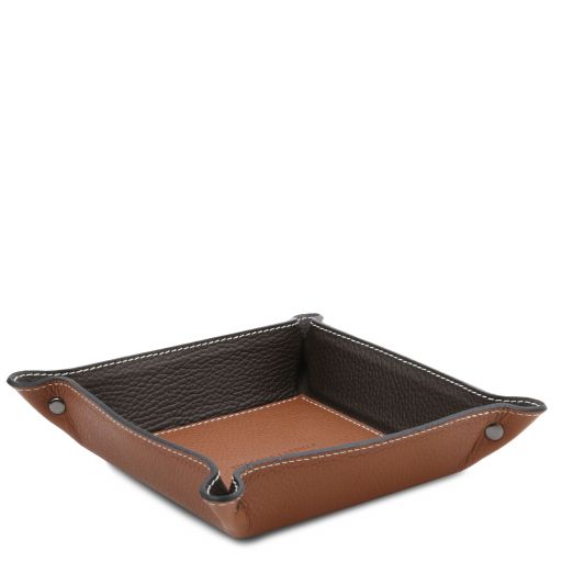 Leather valet tray