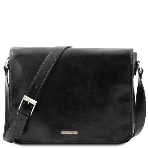Messenger double - Crossbody leather bag