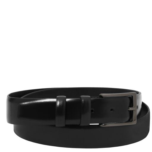 Elegant brushed leather belt 35mm