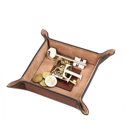 Exclusive leather valet tray small size