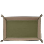 Leather valet tray