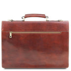 Assisi - Cartable en cuir avec 3 compartiments