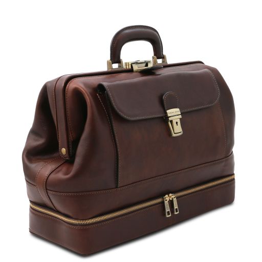 Giotto - Elégante Mallette médecin en cuir à double fond
