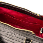 CROQUE – Sac cabas structuré en cuir effet croco