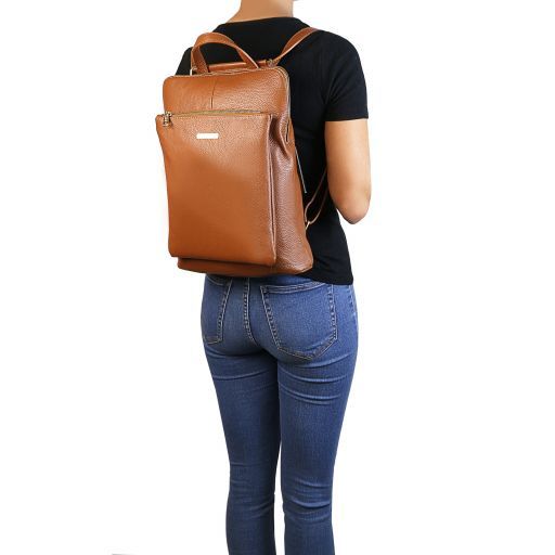 TL Bag - Sac à dos pour femme en cuir souple