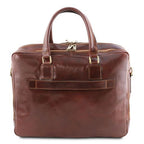 Urbino - Cartable en cuir porte ordinateur 2 compartiments avec poche frontale