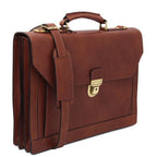 Cremona - Leather briefcase 3 compartments