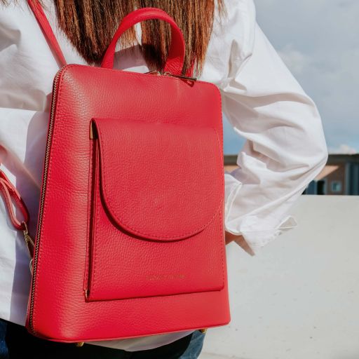 TL Bag - Petite sac à dos en cuir pour femme