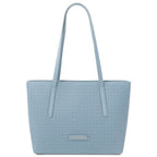 Dedalo - Sac shopping en cuir imprimé tressé