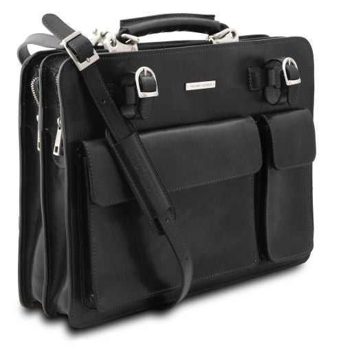 Venezia - Leather briefcase 2 compartments