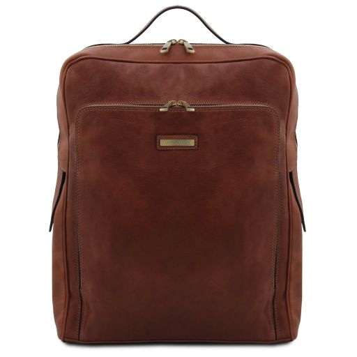 Bangkok - Leather laptop backpack - Large size
