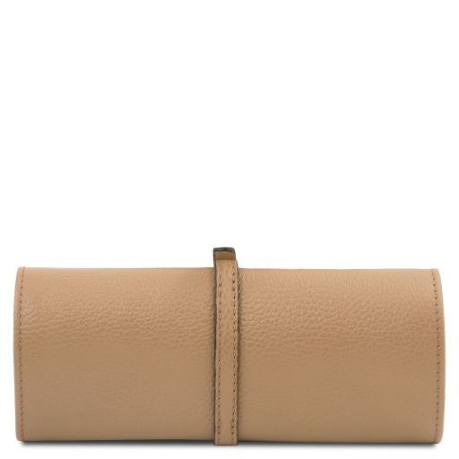 Soft leather jewellery case