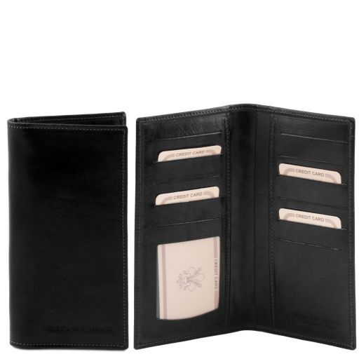 Exclusive vertical 2 fold leather wallet Main image