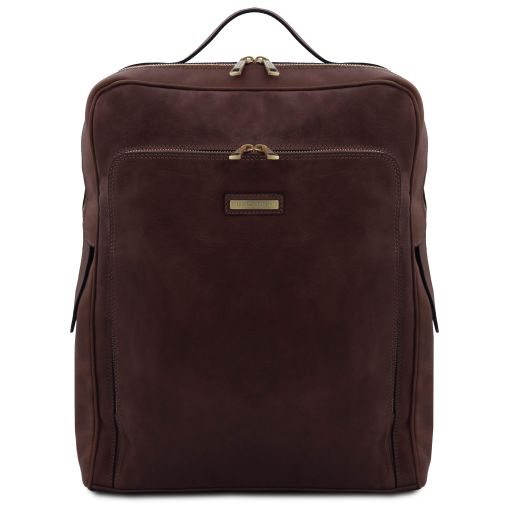 Bangkok - Leather laptop backpack - Large size