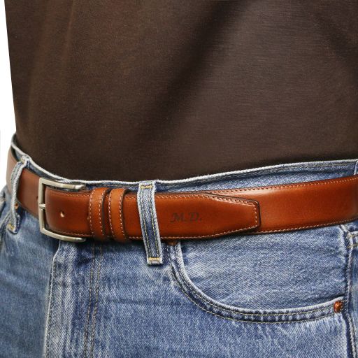 Ceinture en cuir artisanale 40mm pour jean Secondary image