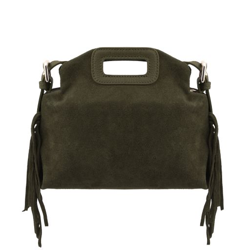 Nomade - Suede leather fringe clutch