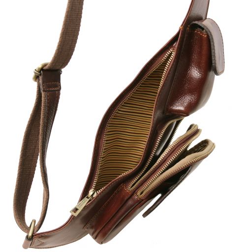 Leather crossover bag