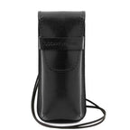 Exclusive leather crossbody case for glasses