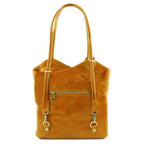 PATTY — Convertible Italian Leather Backpack Bag