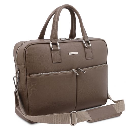Treviso - Leather laptop briefcase