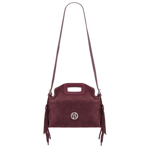 Nomade - Sac à main en cuir daim et franges