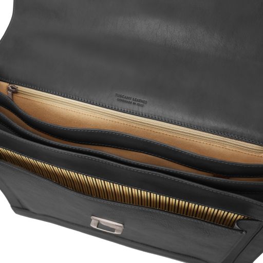 Cremona - Leather briefcase 3 compartments