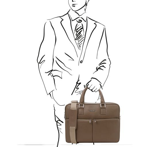 Treviso - Leather laptop briefcase