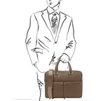 Treviso - Leather laptop briefcase
