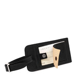 Etiquette de bagage en cuir mat