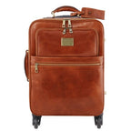 TL Voyager - Valise verticale en cuir avec 4 roulettes