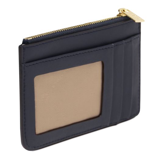 Leather card holder with handle