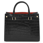 CROQUE – Sac cabas structuré en cuir effet croco