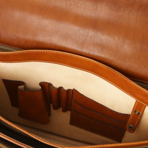Cremona - Cartable en cuir avec 3 compartiments