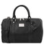 TL Voyager - Travel leather duffle bag with pocket on the back side - Small size