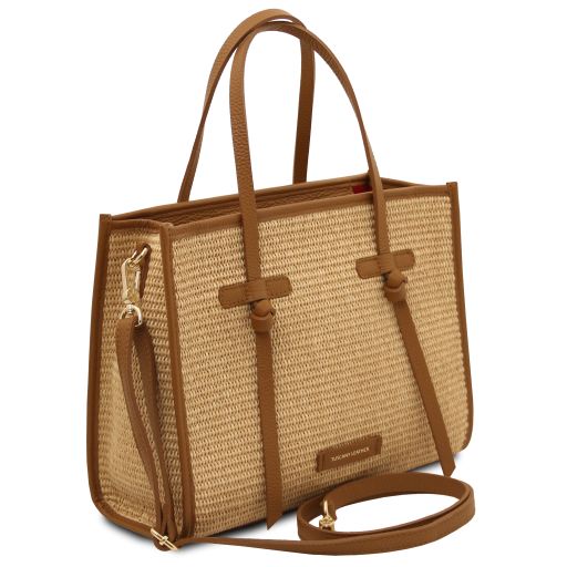 Frame - Sac à bandoulière en raphia