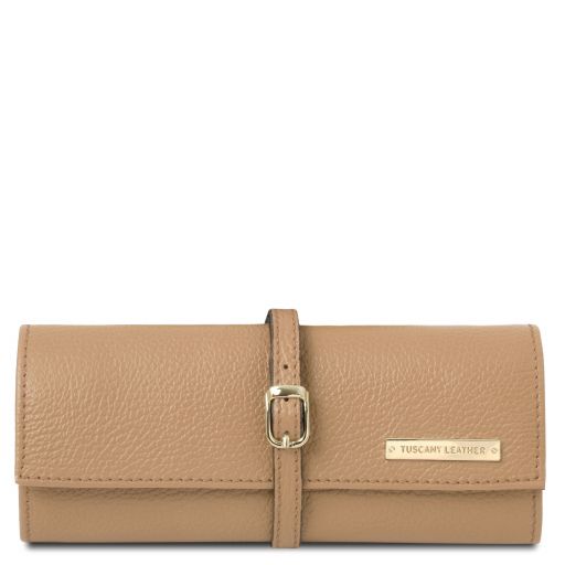 Trousse à bijoux en cuir souple