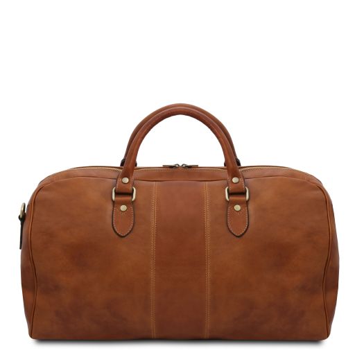 Lisbona - Travel leather duffle bag - Large size