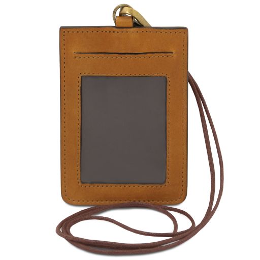 Porte-badge en cuir
