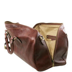 Lisbona - Travel leather duffle bag - Small size