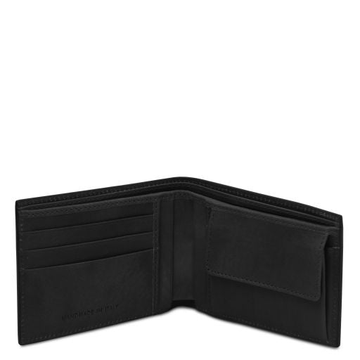 Exclusive 2 fold leather wallet for men with coin pocket