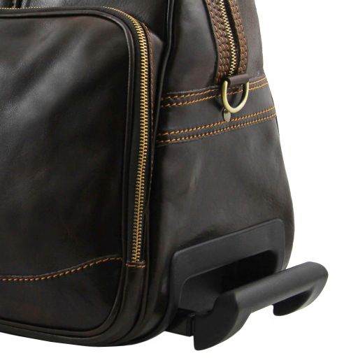 Bora Bora - Sac à roulettes en cuir - Petit modèle