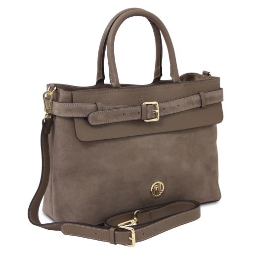 Tenace - Suede leather handbag