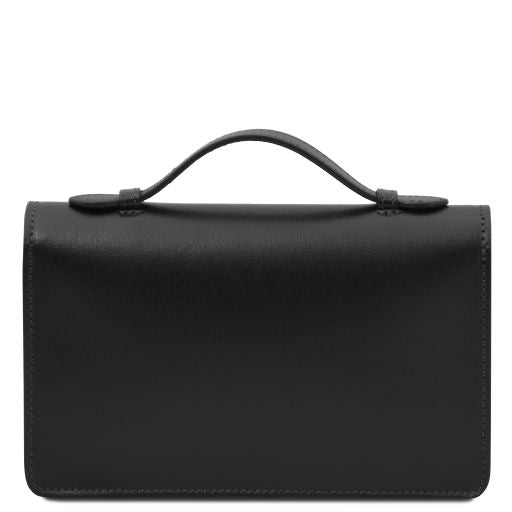 Opera - Leather clutch with chain strap